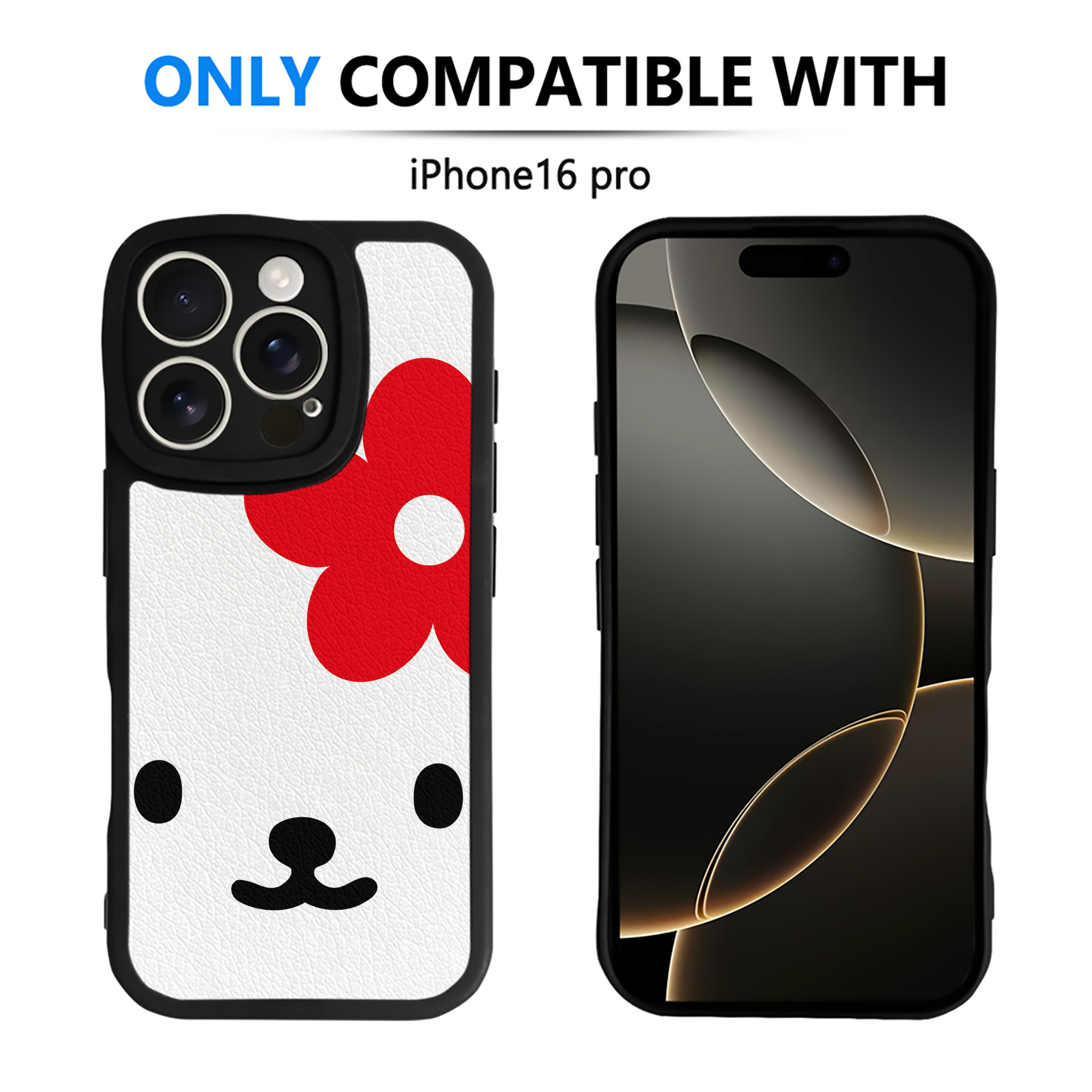（画像用） Hello Kitty ハローキティ 【iPhone 16シリーズ対応】シリコンスマホケース（レザー調） 材質：シリコン